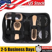 Polish Kit Shoe Cleaning Brushes Tools High Heeled Shine Boots Care Leather Case