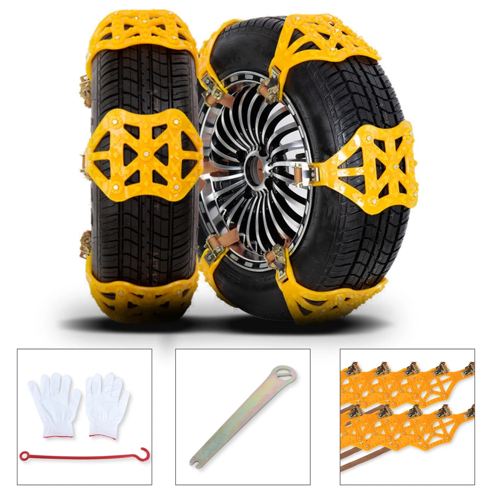 Cadenas antideslizantes de nieve para neumáticos de 10 ruedas invierno de emergencia para Lexus RX 350 450h 450hL Foto 3 de 4