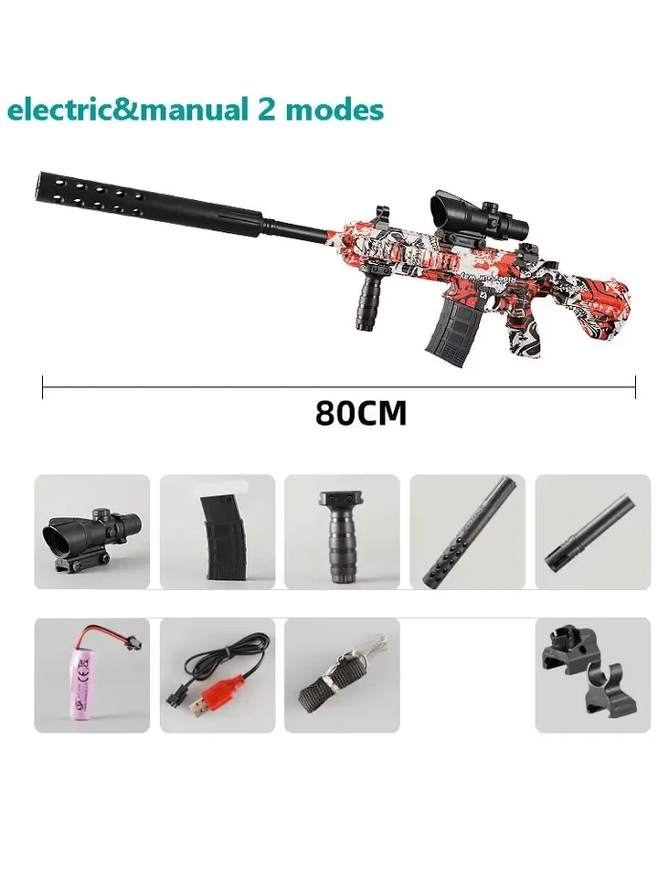 M416 Hydrogel Pistolen elektrische manuelle 2 Modi Gewehr Scharfschützen - Bild 4 von 4