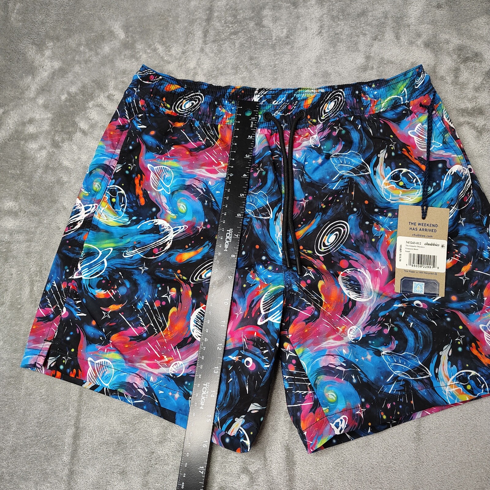 Chubbies Freestyle Short Mens Small The Galactic Odysseys 5.5" Inseam Outerspace