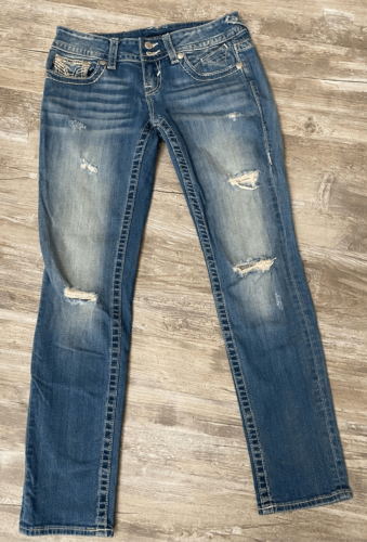 Vigoss Chelsea Boyfriend Jeans Stretch Distressed Women’s Size 3/4 - Picture 1 of 8