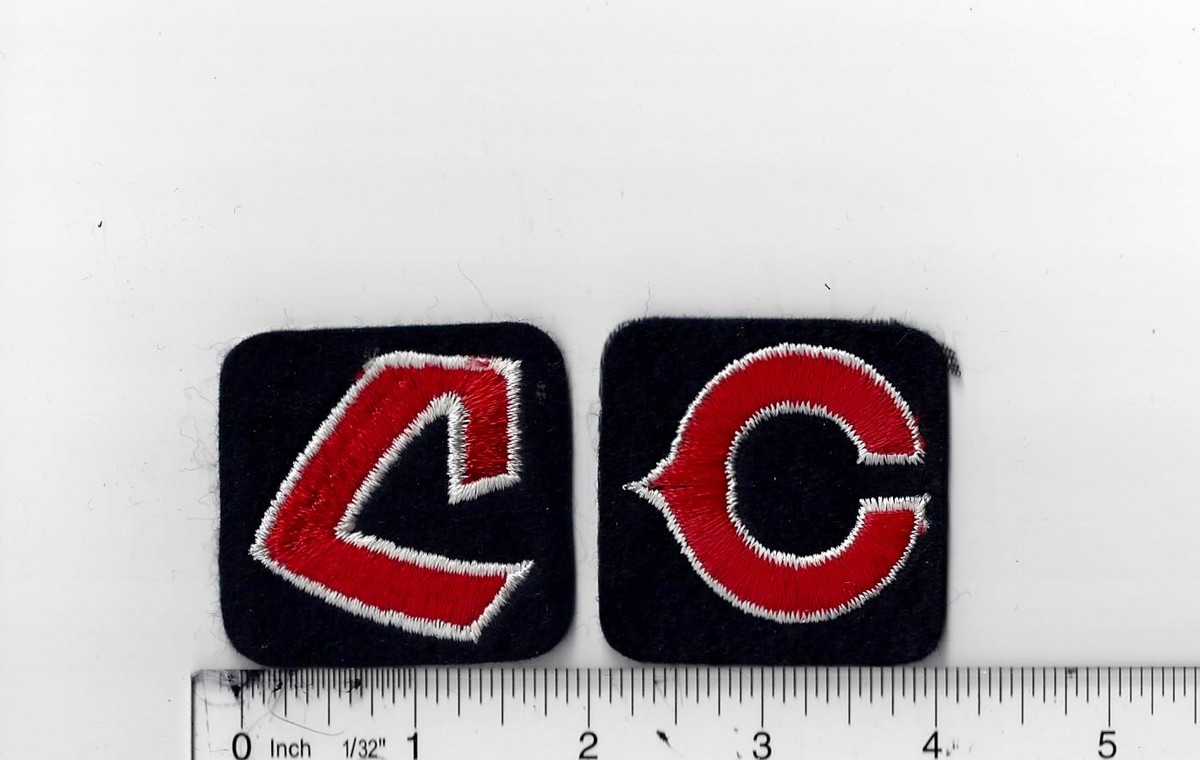 Set of 2 Vintage 1970s MLB Cleveland Indians 2 Inch Square PATCH