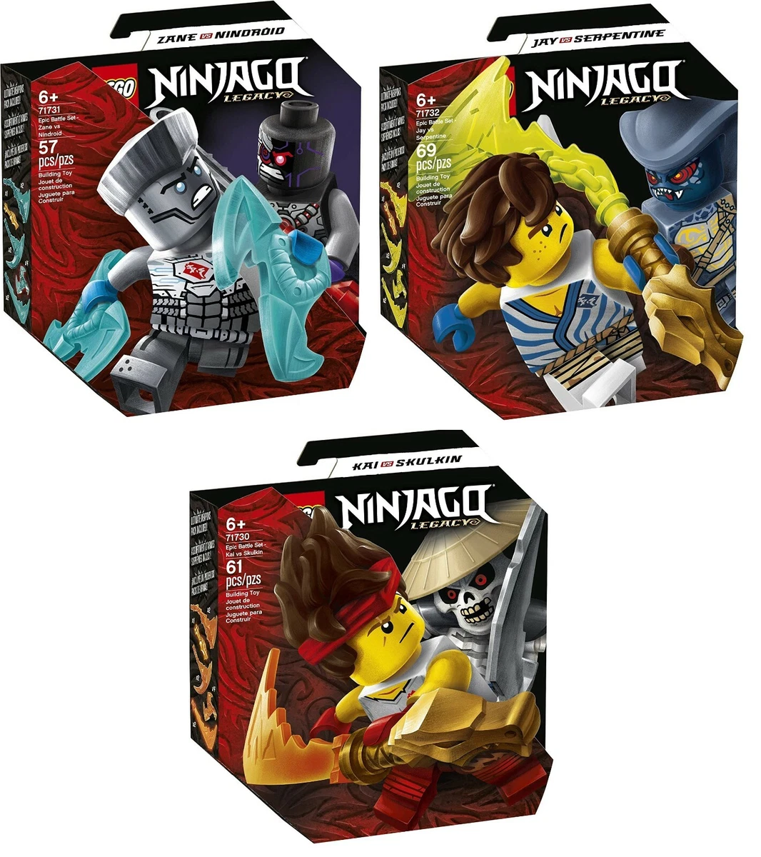 New LEGO NINJAGO Epic Battle Sets X3 71730 71731 71732