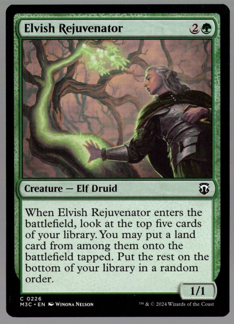 (x4) Elvish Rejuvenator 0226 Playset Common Modern Horizons 3 MTG Near Mint