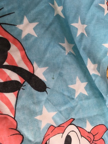 Vtg Mickey Mouse comforter quilt twin fitted sheet set 1776 Americana blanket - Picture 11 of 12