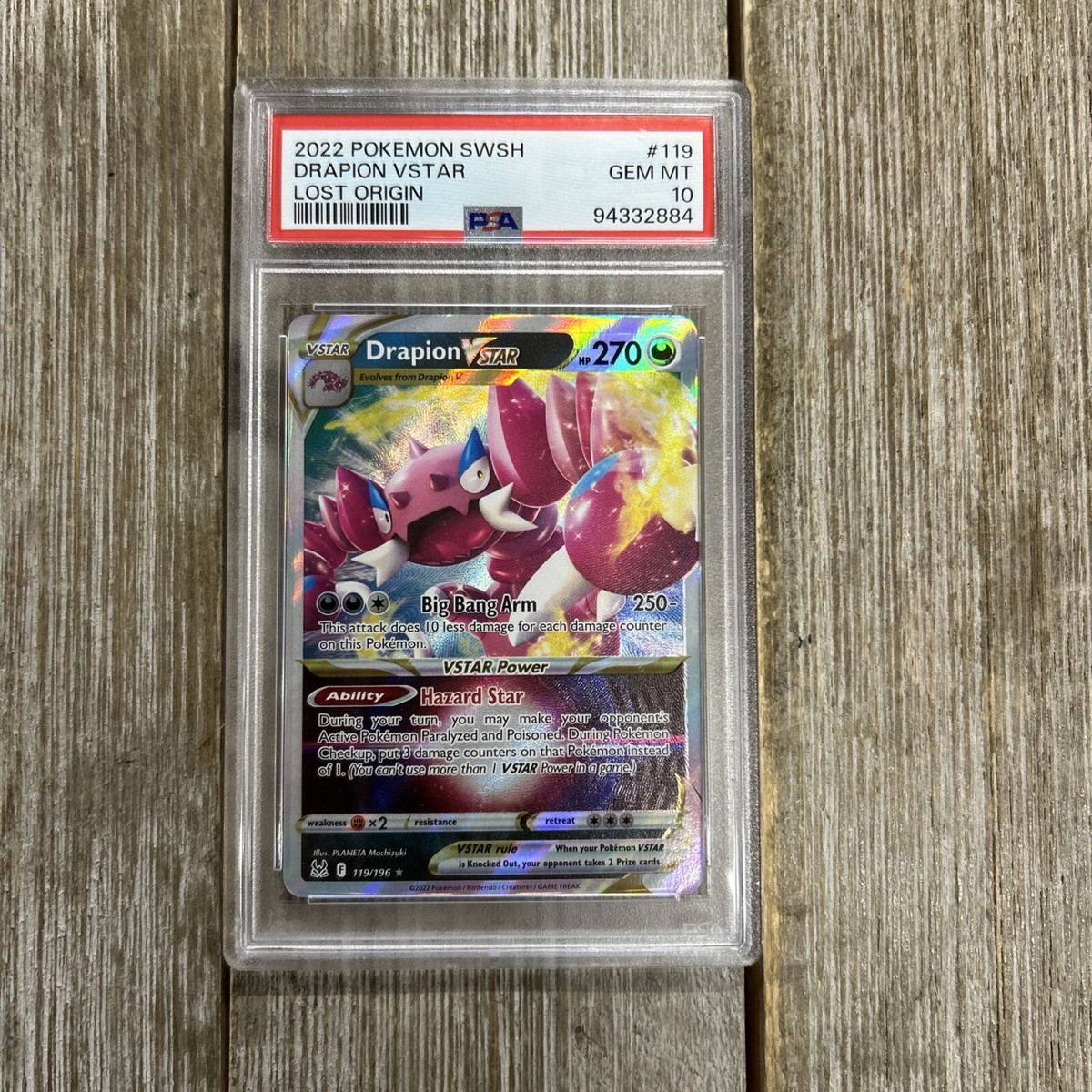 Graded PSA 10 2022 Pokemon SWSH Drapion VStar Lost Origin #119 | eBay