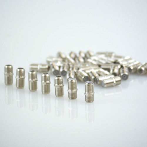 50 x Joiner Barrels Connector F Plug Coupler Adaptor for Sky + HD TV Coax Cable - Picture 6 of 7