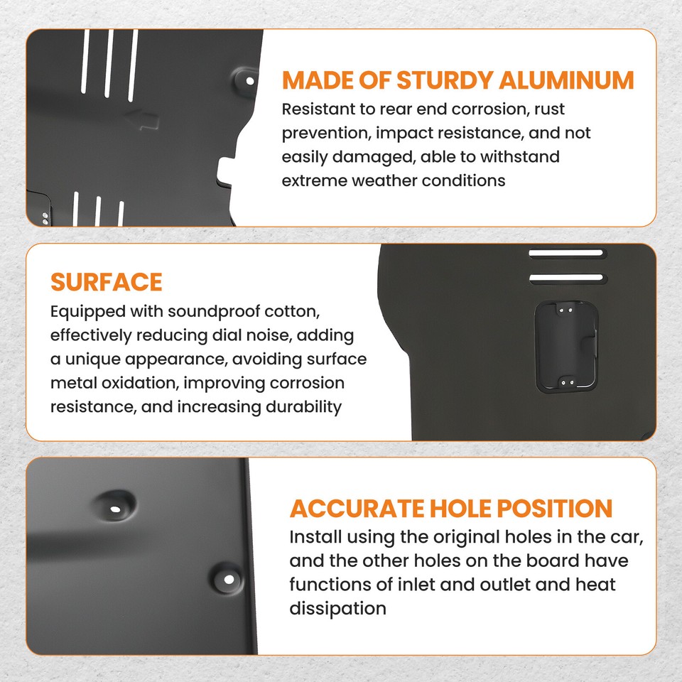 Front Skid Plate Under Engine Guard Cover For Tesla Model 3 20172022