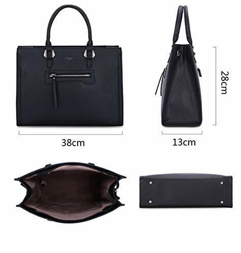 Grand Sac Main Femme Cabas Fourre Tout Cuir PU Rigide Sac Élégant Ville Travail - Imagen 7 de 7