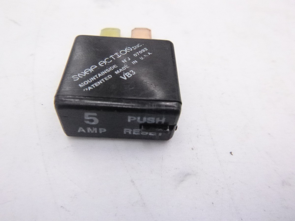 Snap Action VB3 Mini Circuit Breaker 5 Amp Push Reset Auto Fuse