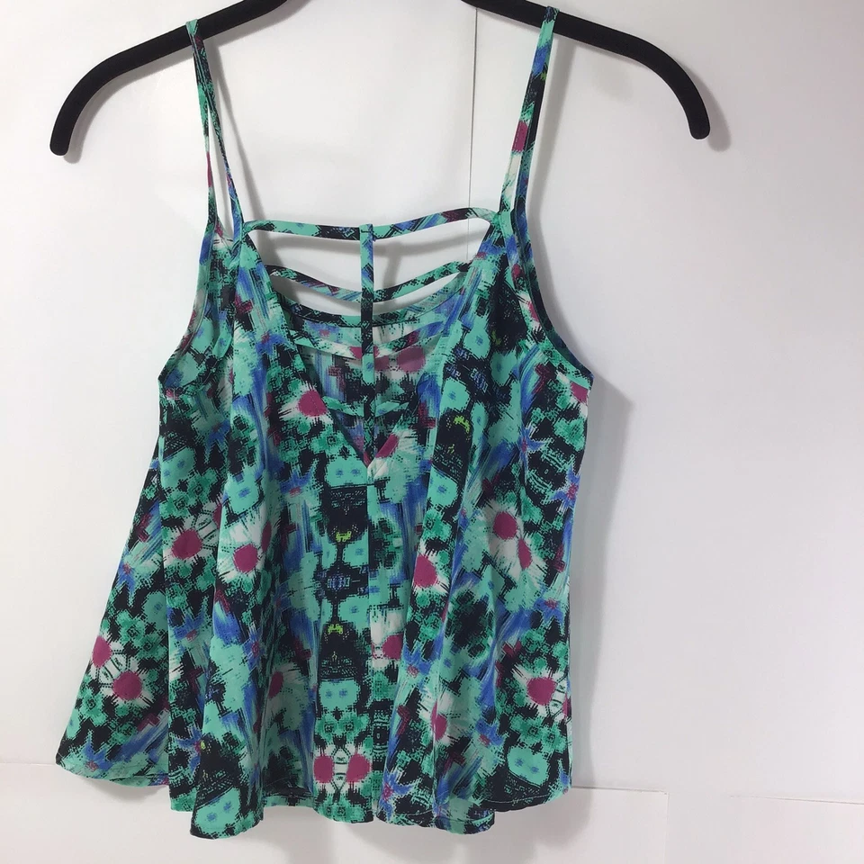 Top halter soprano para mujer talla pequeña multicolor con tiras en la espalda excelente Foto 3 de 4