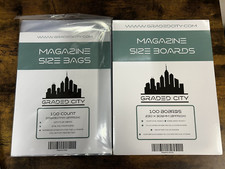 10 X MAGAZINE SIZE BAGS AND BOARDS GRADED CITY