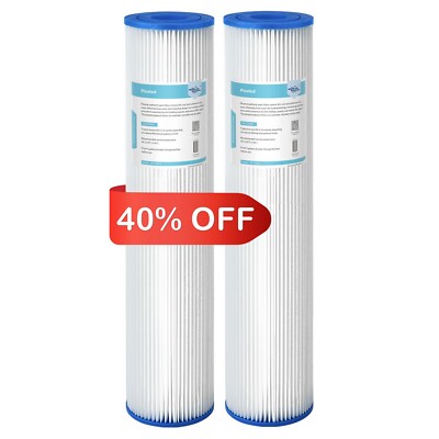 5/20/50 Micron 20''x4.5'' Washable Pleated Sediment Water Filter Fit for Big Blue