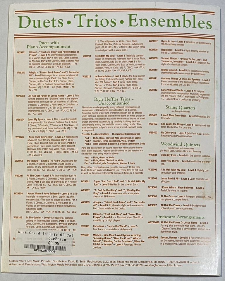 What Child is This? Rich Heffler Advanced Oboe Piano Sheet Music W29135OB NEW - Image 4 of 4