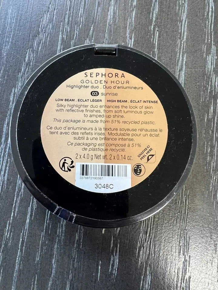 Sephora Golden Hour Highlighter Duo ~ 03 Sunrise ~ Full Size 0.28 oz ~ Sealed - Image 3 of 3