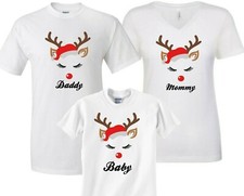 Santa Christmas reindeer family Holiday vacation Tshirt