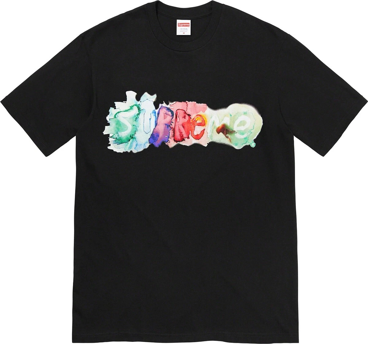 Tee shirt noir aquarelle suprême XL