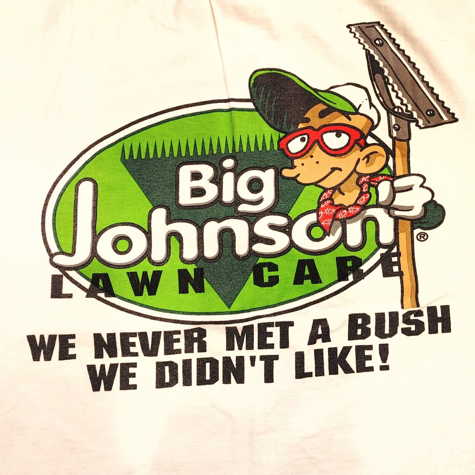 Vtg 90’s ~ Big JOHNSON ~ LAWN CARE Single Stitch … - image 11