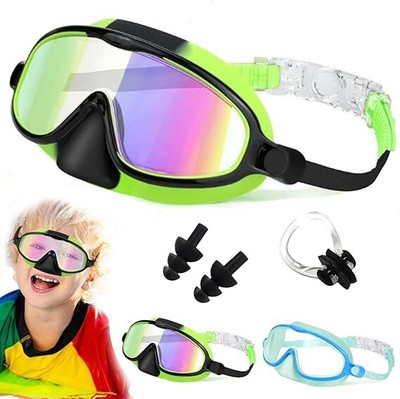 Cosmiccosmic Kids Swimming Goggles - HD Anti-Fog Large Frame Goggles For Children Ages 3-15