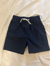 J CREWCUTS Kids Boys Sz 8 Active Shorts Navy Blue Drawstring Quick Dry WORN 1X
