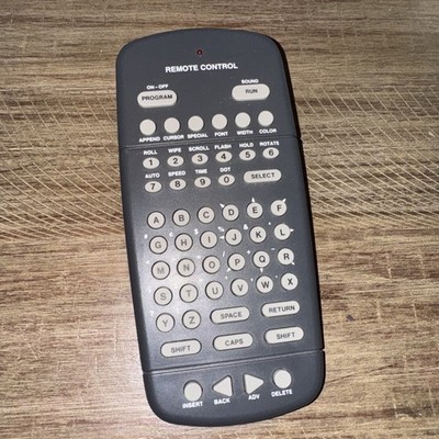 Adaptive Micro Systems 63407203 Alpha Remote For LED Signs Infrared Tested