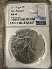 2022 Silver American Eagle First Releases NGC MS69