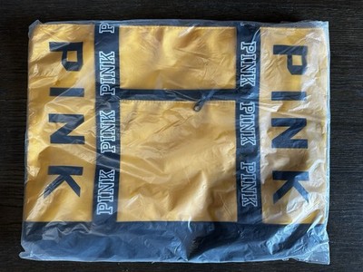 New Victoria's Secret PINK Tote Bag Yellow & Black 14  x 16.5 