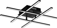 Eglo Led Deckenleuchte Lasana 3 Schwarz 50 X 50 Cm Warmweiß Deckenlampen &