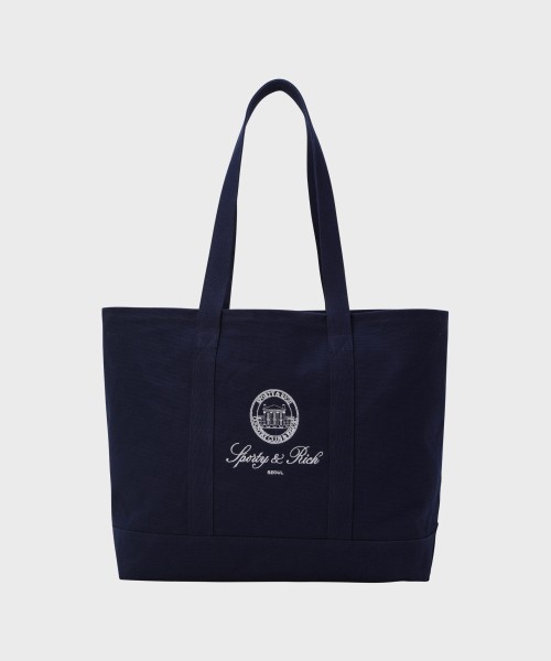 Sporty & Rich Seoul Exclusive S&R Navy Tote Bag Navy