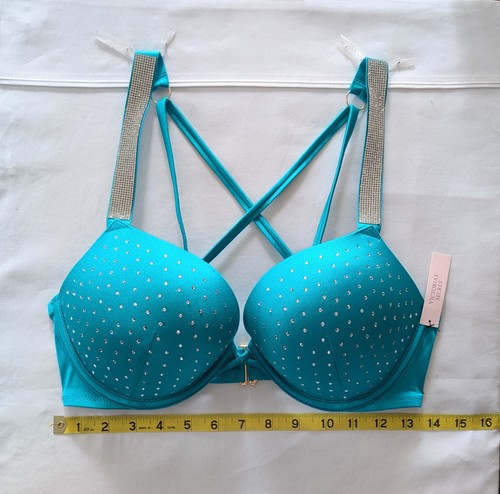 Victorias Secret Swim Shine Strap Set 34D BOMBSHELL add 2c/MED 2-STRAP BRAZILIAN - Picture 6 of 22