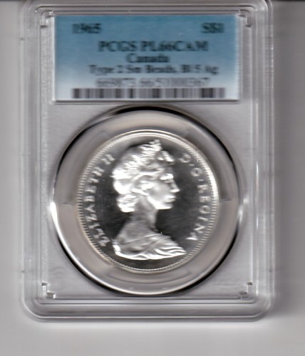 1965 Canada PL Silver Dollar Type 2 Gem PCGS PL 66 Cam