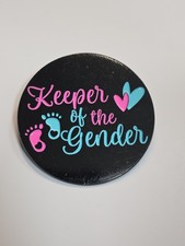 Keeper of the Gender Badge Lapel Pin Gender Reveal Party