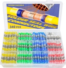 340PCS Corrosion-Resistant Butt Splice Connectors - Heavy Duty for Marine Use