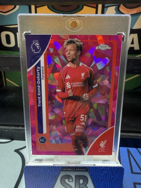 2026 Topps Chrome Sapphire Premier League Trent Kone-Doherty Padparadscha 1/1 RC
