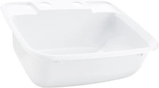 RecPro RV White Rectangle Bathroom Sink Single Bowl Camper Basin