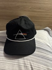 Pink Floyd Dark Side Of The Moon Logo Rope Hat Black Strapback  Classic Rock