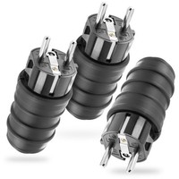 3X Gummi Schuko Stecker, (2-Polig,230V,16A,Ip44)