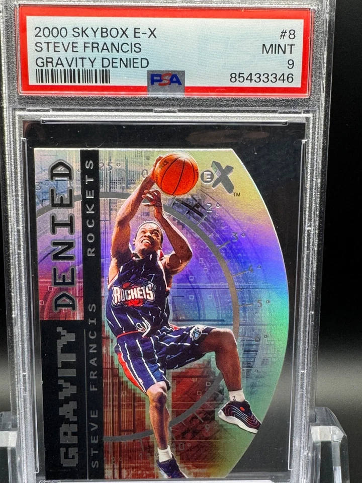 Skybox E-X Gravity Denned 2000 Steve Francis #8 PSA 9 POP 3 ninguno superior Foto 2 de 3