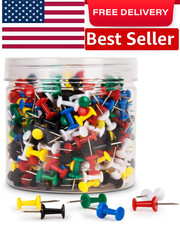400Pcs Push Pins Thumb Tacks for Bulletin Board Stick Pins Thumb Tacks for Cork