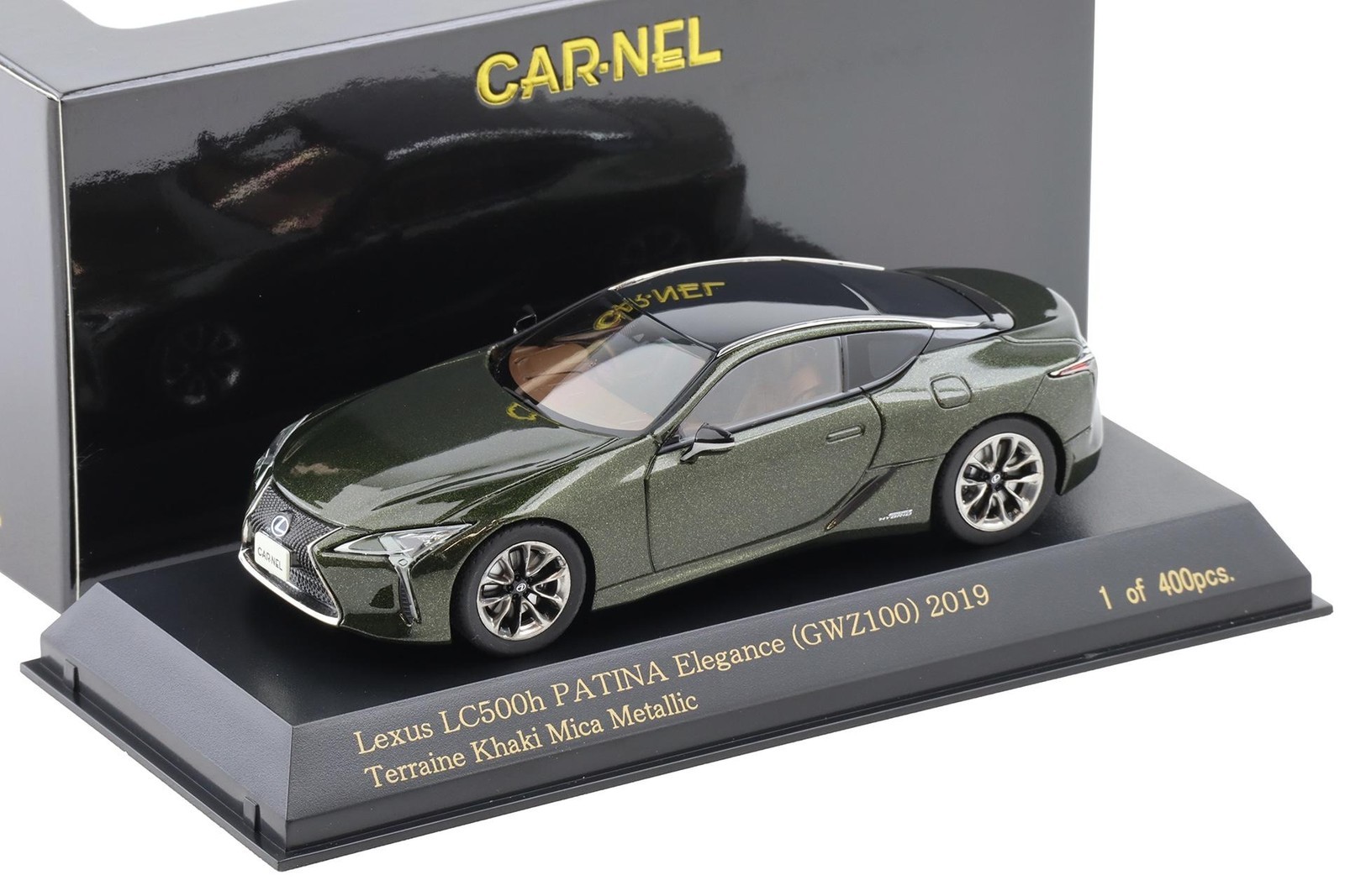 1:43 CAR-NEL Kyosho Lexus LC500h Patina Elegance (GWZ100) 2019 Khaki