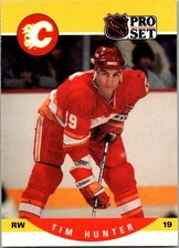 1990-91 Pro Set #423 Tim Hunter Calgary Flames