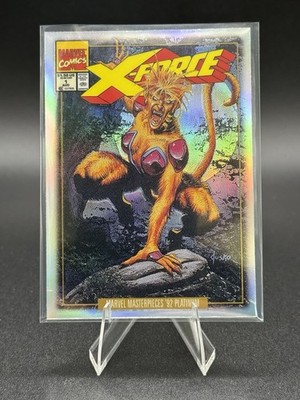 2024 Marvel Masterpieces '92 Platinum FERAL #55-V Variant Rainbow 6FrA  