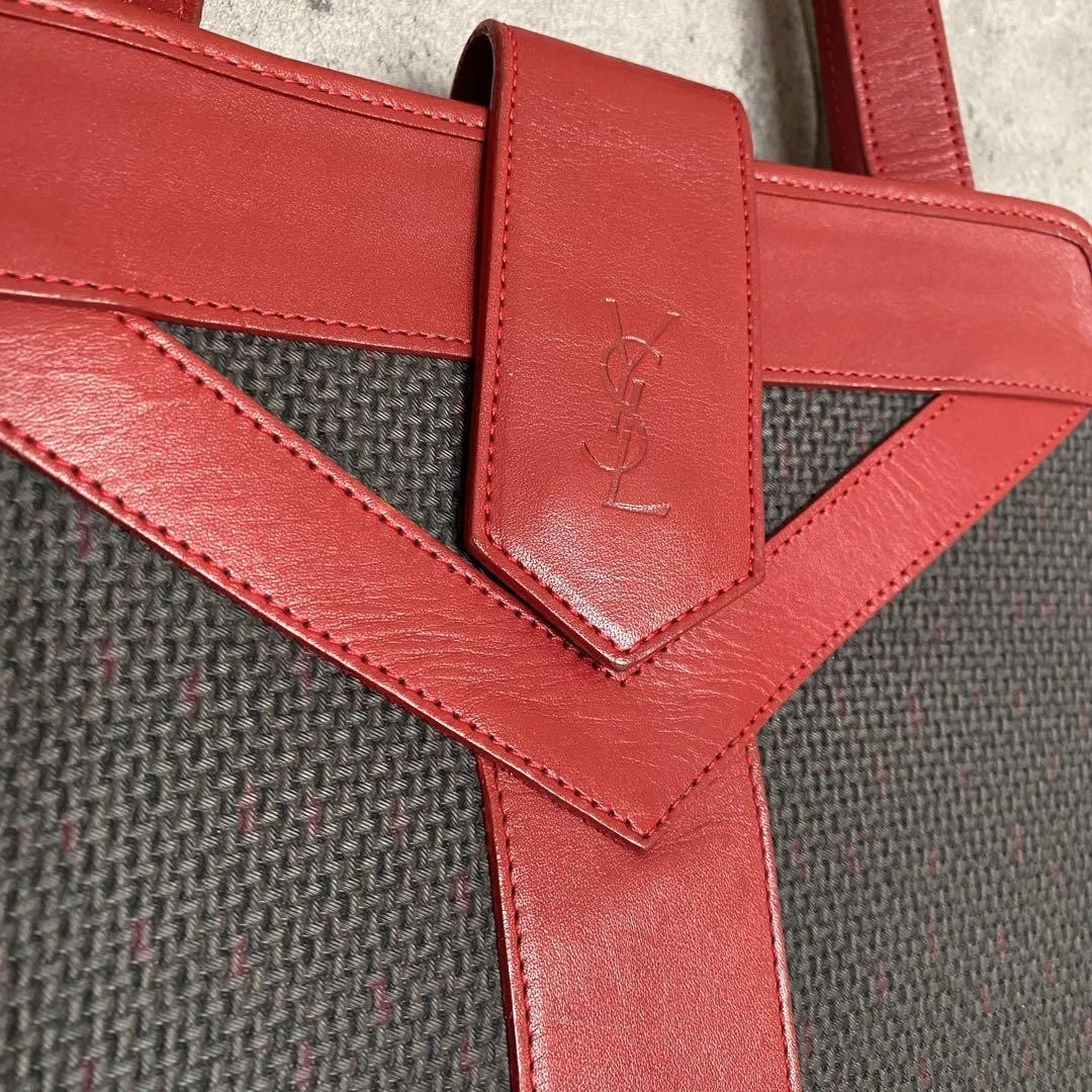 Borsa a tracolla Yves Saint Laurent tote YSL rossa importazione Giappone rara