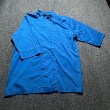Chef Works Mens Blue Double Breasted 3/4 Sleeve Chef Coat Jacket XL JLCL FAB003