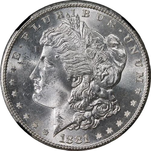 1881-S Morgan Silver Dollar NGC Brilliant Unc Original Bag Fragment Blast White