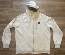 Under Armour Men  s Hoodie NWOT Size Large Full Zip Oatmeal Gray Cold Gear