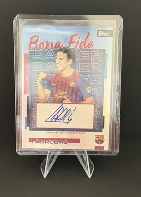 Cesc Fabregas Auto 13/75 Bona Fide Baller Topps Team Set FC Barcelona