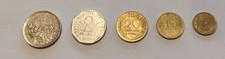m&uuml;nzen frankreich, 5 Francs, 2 Francs, 20 Centimes, 10 und 5 Centimes