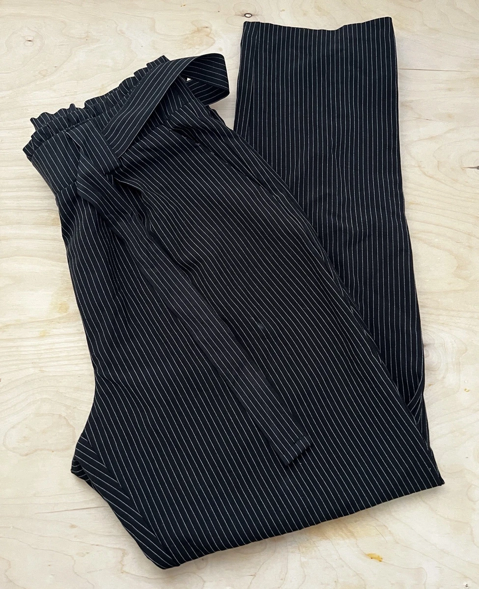 Generic Pantalon Capri Habillé Pour Femmes Taille Mi-Haute Couleur Unie Bouton Fermeture Clair