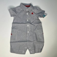 Carter's Romper Striped One Piece Buttons New 9M